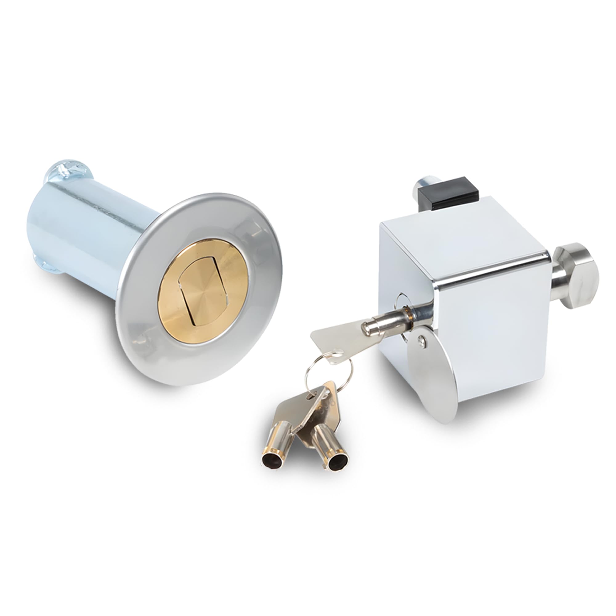 DOJA Barcelona Garage Roller Shutter Lock - 1 Padlock with 3 Keys - Harpoon Bolt for Rolling Gate Lock and Roll Up Door Lock, Non-Duplicable Keys, Heavy Security Device for Metal Doors, Anti-Drill