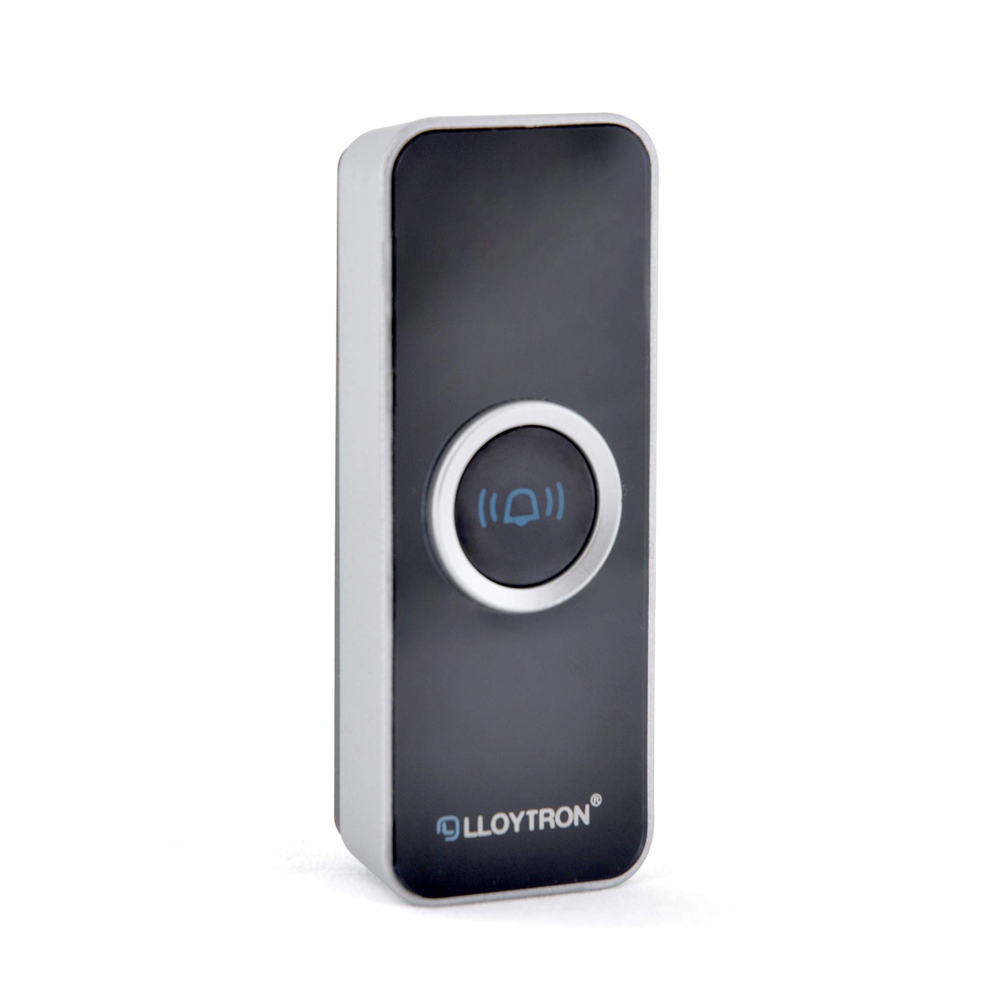 LLOYTRON MIP System 3 Doorbell Accessory - Wireless Bell Push Transmitter - Replacement or Additional Bell Push for MIP System Chime Receiver - 200m Range - B7831BK - Black