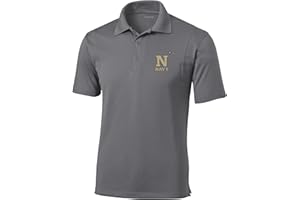 SPORT YOUR GEAR NCAA Men's Prime Athletic Logo Micro Pique Polo with Self Collar