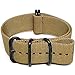 DaLuca Ballistic Nylon NATO Watch Strap - Sand (PVD Buckle) : 26mm