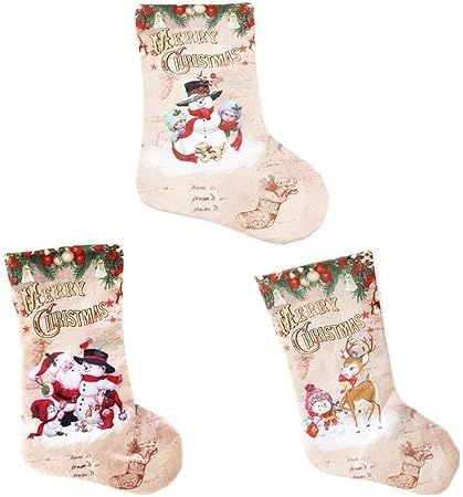 Decorazione Natalizia 3d Personalizzata.Neczxw1 Calza Natalizia Personalizzata In 3 Pezzi Design 3d Con Fiocchi Di Neve Babbo Natale Tessuti Di Alta Qualita Ampio Spazio Interno Adatto Per Centri Commerciali Hotel Amazon It Casa E Cucina
