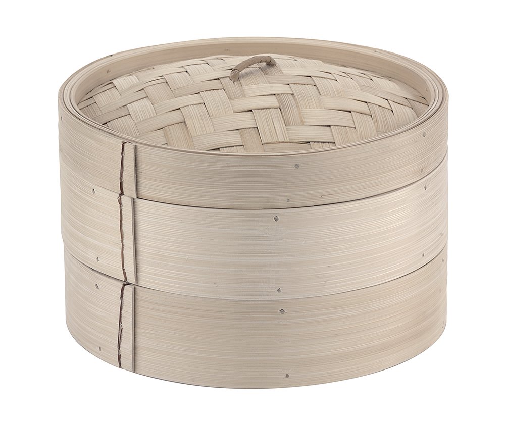 Paderno World Cuisine 11-7/8-Inch Bamboo Steamer Set