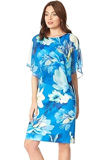 roman originals embellished neck chiffon dress