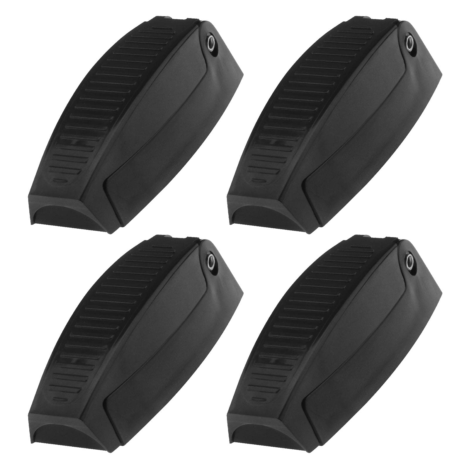 eMagTech 4PCS Baggage Door Catch RV Door Holder Compartment Clips Trailer Storage Latch Hook Holders for RV Motorhome Trailer ABS Door Hardware Black