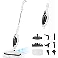 Secura Steam Mop 10-in-1 Convenient Detachable Steam Cleaner, White Multifunctional Cleaning Machine Floor Steamer with 3 Microfiber Mop Pads