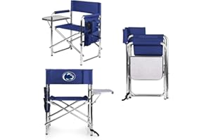 PICNIC TIME NCAA Penn State Nittany Lions Sports Chair with Side Table - Beach Chair - Camp Chair for Adults