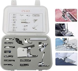 Queta Multifunktions Nähfuß Nähfüsse Zubehör Set 15-teiliges Nähfuß Ersatzteil-Kit für Nähmaschine W6, Brother, Singer, Privileg, Janome, Husqvarna usw