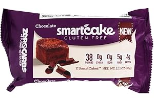 4 Pack, Smart Baking Company, SmartCake ZERO Carbs, Gluten Free, Non-GMO, Sugar Free and Starch Free, Low Carb Dessert, Low Carb Snacks, Low Carb Cupcakes (Chocolate)