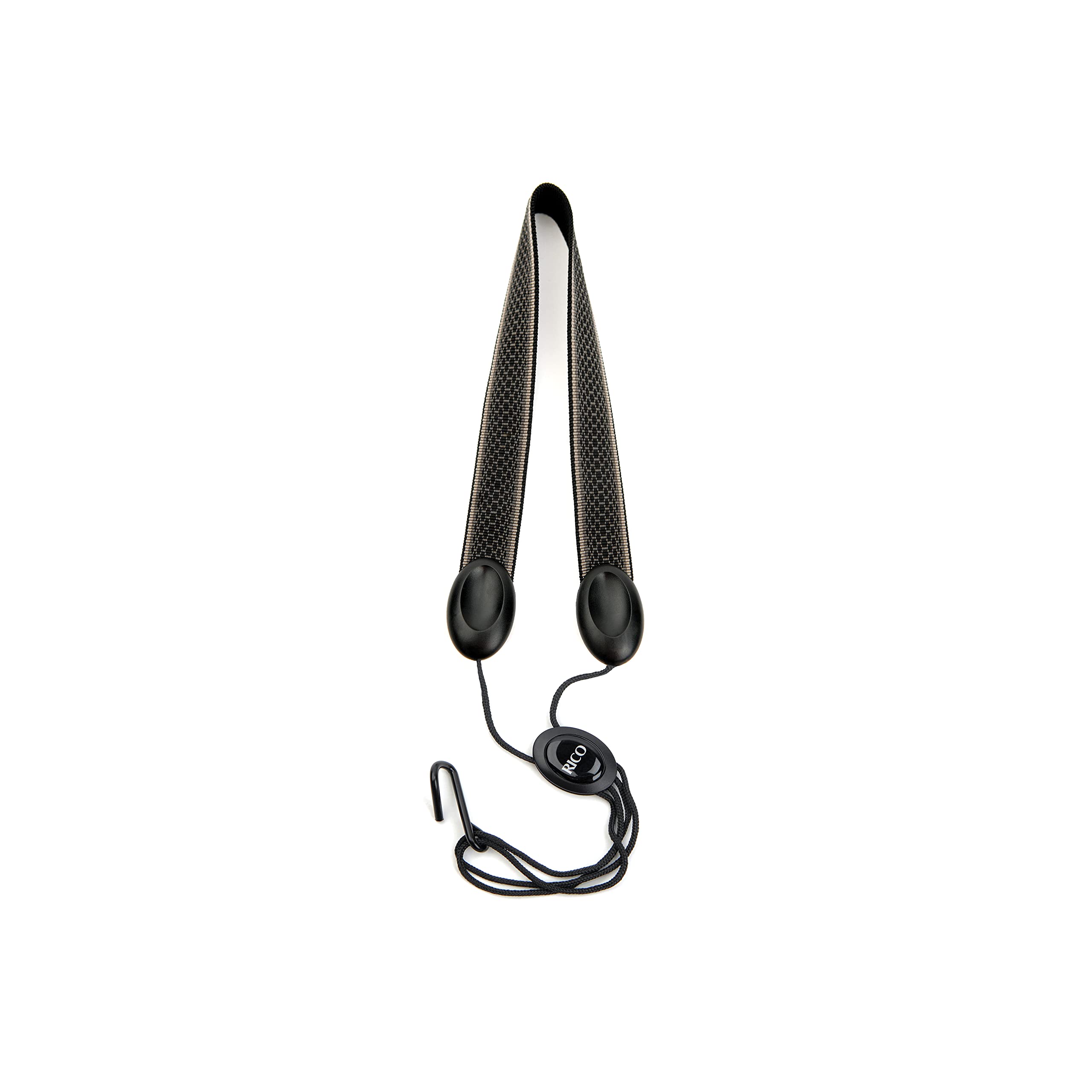 Rico D'Addario Woodwinds Saxophone Neck Strap - For Baritone Saxophone & Tenor Saxophone - Sax Neck Strap - Gray Scales