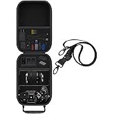 HESPLUS Hard Travel Carrying Case Compatible with Sony Alpha 7 II III IV/a7 ILCE7M3 Full-Frame/6100/6400 Mirrorless Camera and Cable, Charger, Battery, SD Card and Other Accessories, Black (Case Only)