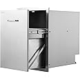 VEVOR Pull Out Trash Drawer 17.7x22.8 Inch Raised Style Trash Bin with Pull-Out Tray Stainless Steel Trash Drawer with Handle for Outdoor Kitchen BBQ Island