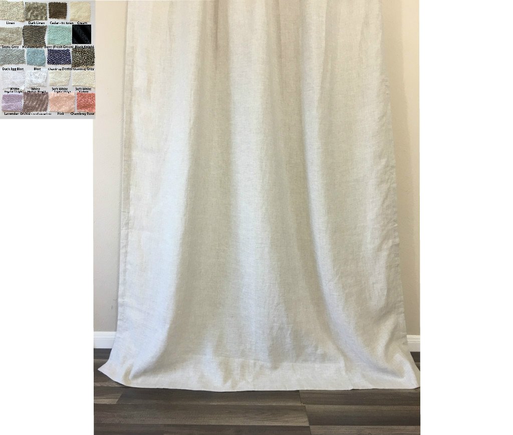 Amazon Com Custom Curtains Linen Curtain Panels White Grey