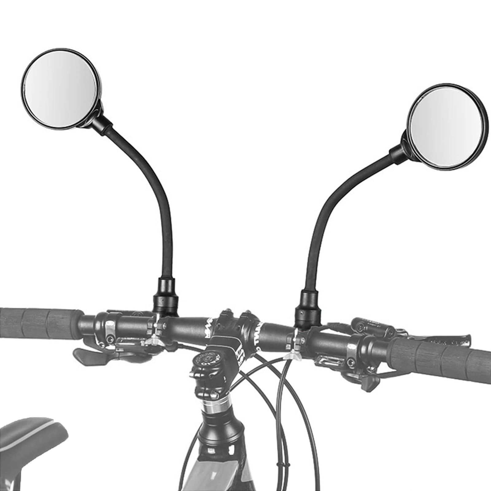 Bike Mirrors Handlebar Rearview Mirror 2 Pack, 360° Adjustable Bike Handle Mirror Bar End, Cycling Rear View Mirrors, HD Acrylic Convex Lens for Bicycle, Electric Bike End Mount