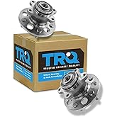 TRQ Rear Left and Right Wheel Bearing and Hub Assembly Set 2 Piece Compatible with 2006-2012 Honda Civic Hybrid 2006-2012 Civic GX 2009-2012 Civic Hybrid-L
