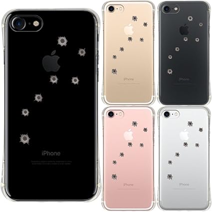 Amazon Co Jp Iphone 各機種 対応 Cuvery Iphone7 Iphone8 兼用 ソフト クリア 透明 ケース ワイヤレス充電対応 レンズ 液晶保護 超軽量 耐衝撃 気泡防止 銃弾 弾痕 北斗七星型 デザイン スマホ スマホケース 家電 カメラ