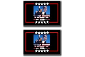 LIMECUTE 2 Pack Trump Survived Shot Trump 2024 Ear Bullet-Proof PA Pennsylvania Rally Shot Shooting Survivor Fight Strong Fist Pump Car Magnet Auto Truck Fridge Magnetic Decal Bumper Magnet