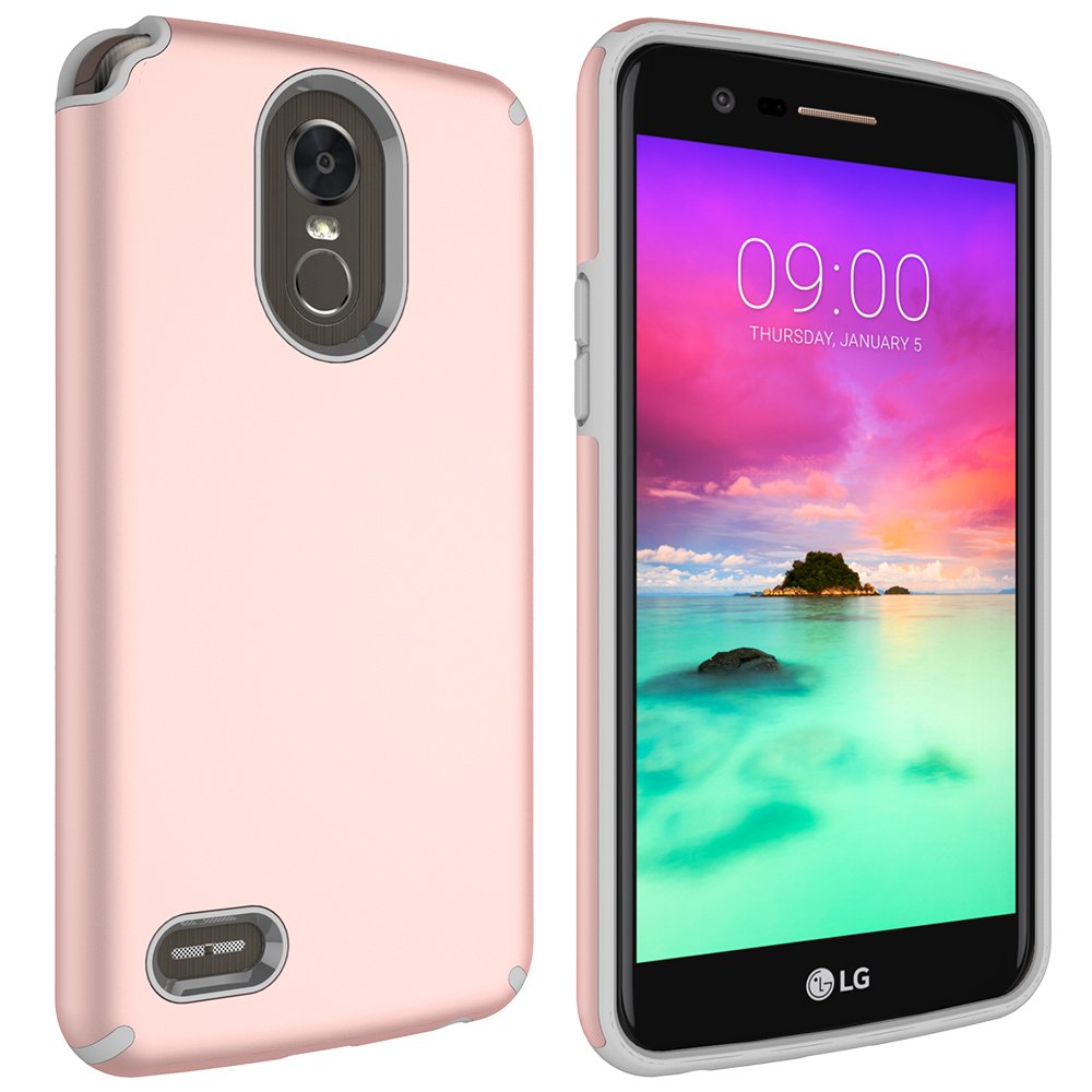 LG Stylo 3 Case, LG Stylo 3 Plus Case, MagicSky Slim Corner Protection Shock Absorption Hybrid Dual Layer Armor Defender Protective Case Cover for LG Stylo 3 / LG Stylo 3 Plus 2017 (Rose Gold)