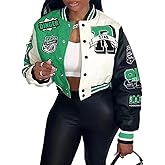 VOIKERDR Button Down Shirts for Women Outerwear Windbreaker Varsity Jacket for Women Fall Lightweight Jacket 2024