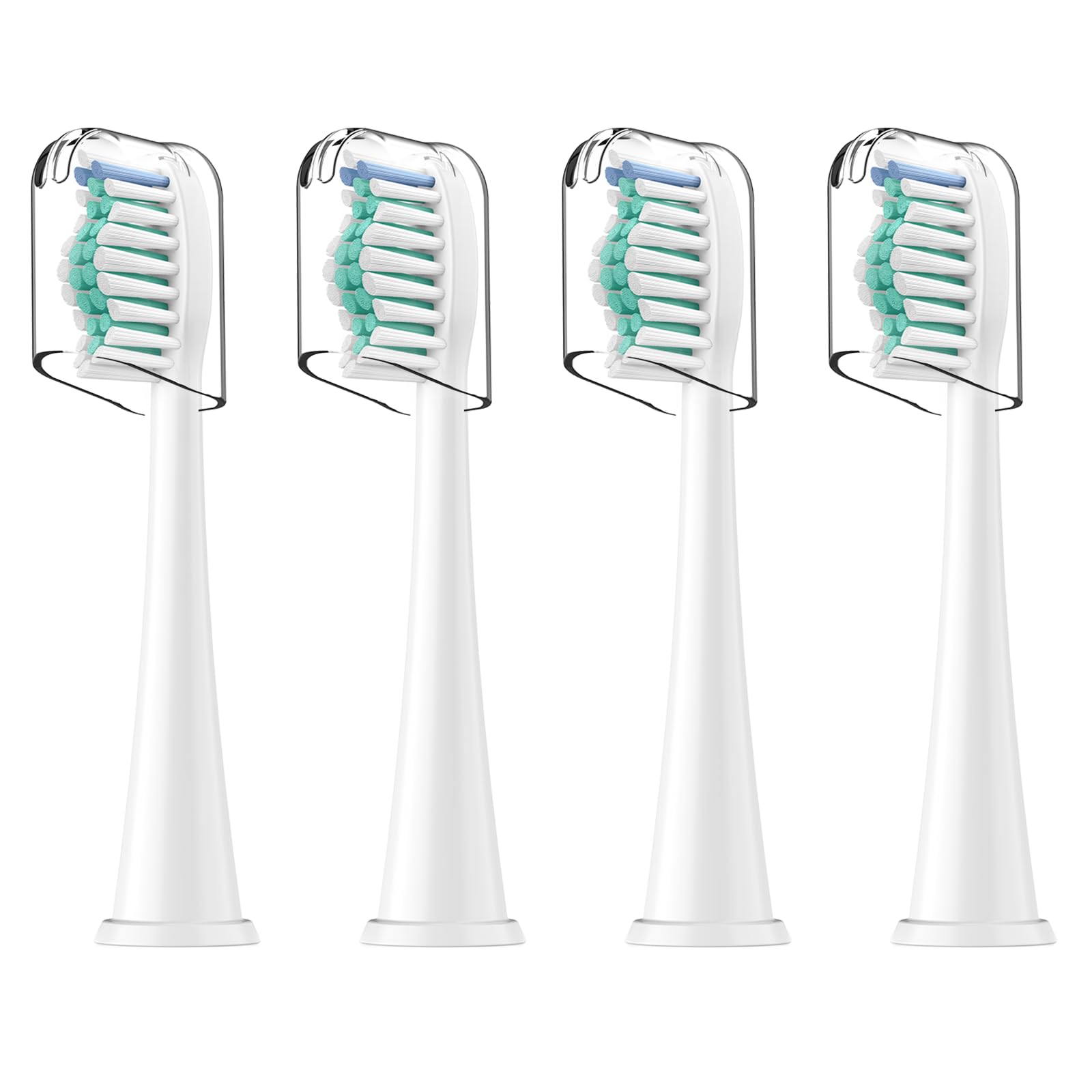 Photo 1 of Toothbrush Heads for Philips Sonicare Replacement Brush Heads with Protective Cover Soft Dupont Bristles Electric Toothbrush Replacement Heads for Oral Health, 4 Pack