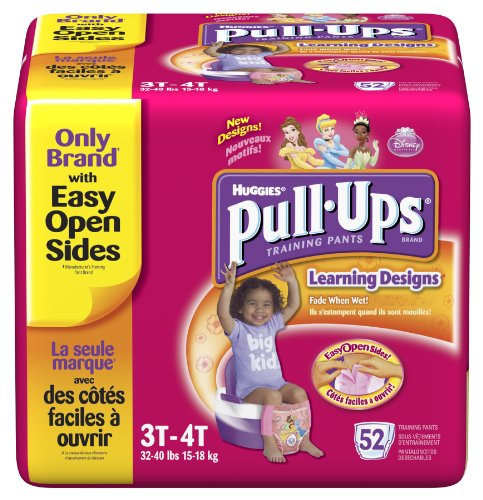 Huggies Pull-Ups Training Pants with Learning Designs, Girls, 3T-4T, 52 Count
