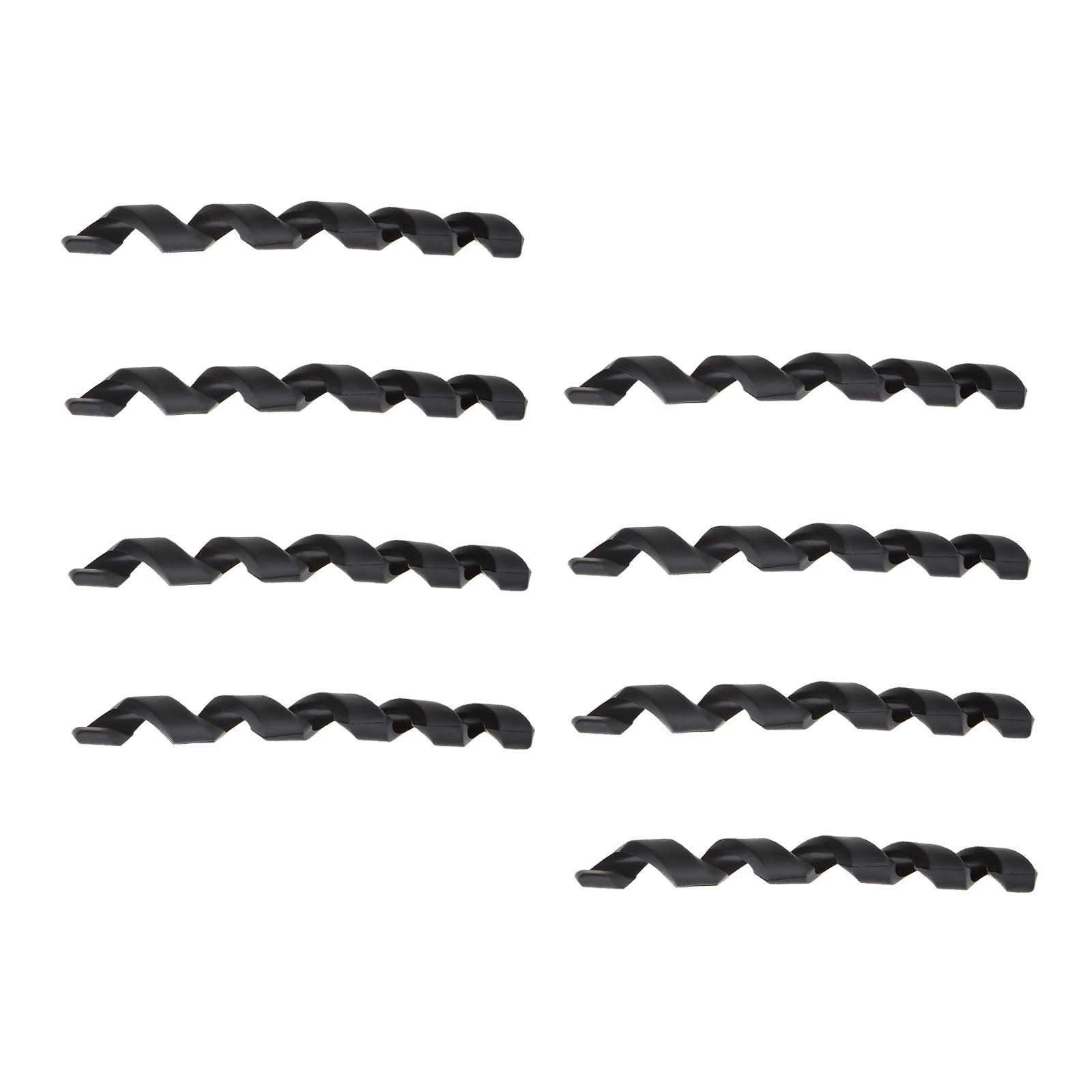 YINETTECH 8Pcs 60mm Wrap Bike Cable Housing Protectors Spiral TPR Rubber Anti-friction Frame Guard Protective Sleeves Black for Most Bicycles