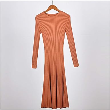 red long jumper dress