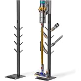 PEGZONE Vacuum Stand Compatible with Dyson G5 V16 V15 NEC180 280TL, Black | for V12 V11 V10 V9 V8 V7, S11 A10 A11, Cordless Vacuum Holder with 8 Storage Hooks, Accessories &amp; Attachments Organizer
