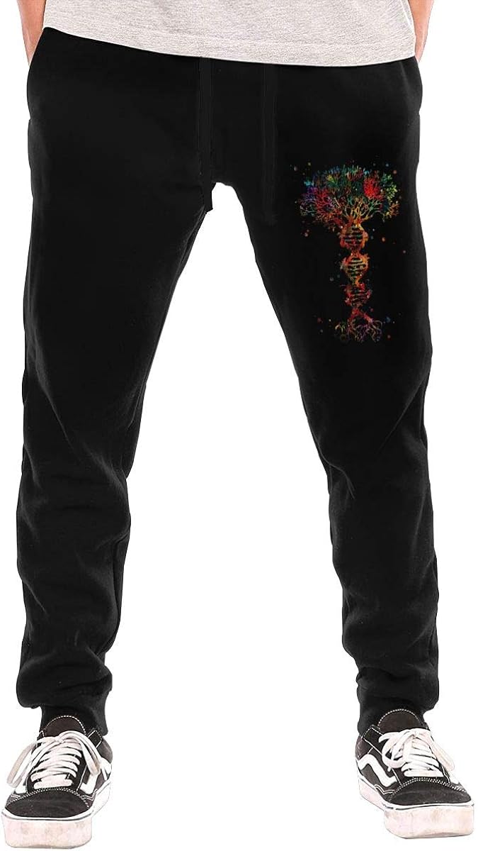 DNA Tree of Life Printed Men's Classic-Fit 3-Pocket Fleece Long Pant Underwear Bottoms