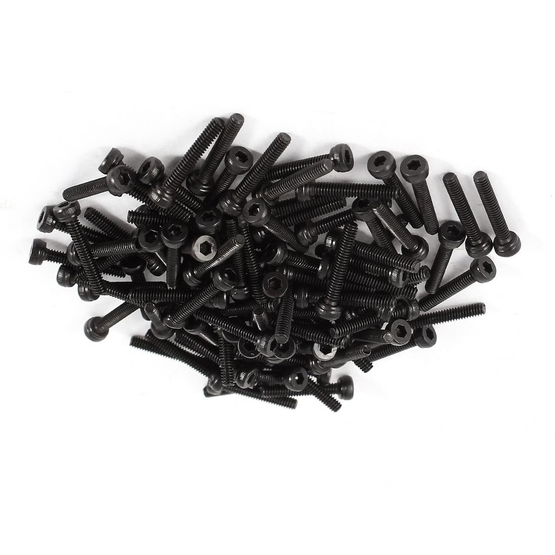 MACHSWON M2.5x12mm Hex Socket Head Cap Screws Bolts Full Thread 12.9 Grade Alloy Steel Black Oxide Finish Allen Socket Drive Machine Screws 100Pcs
