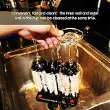 MEETOZ Glass Washer Brush Cleaner with 3 Heads and Suction Base view 7