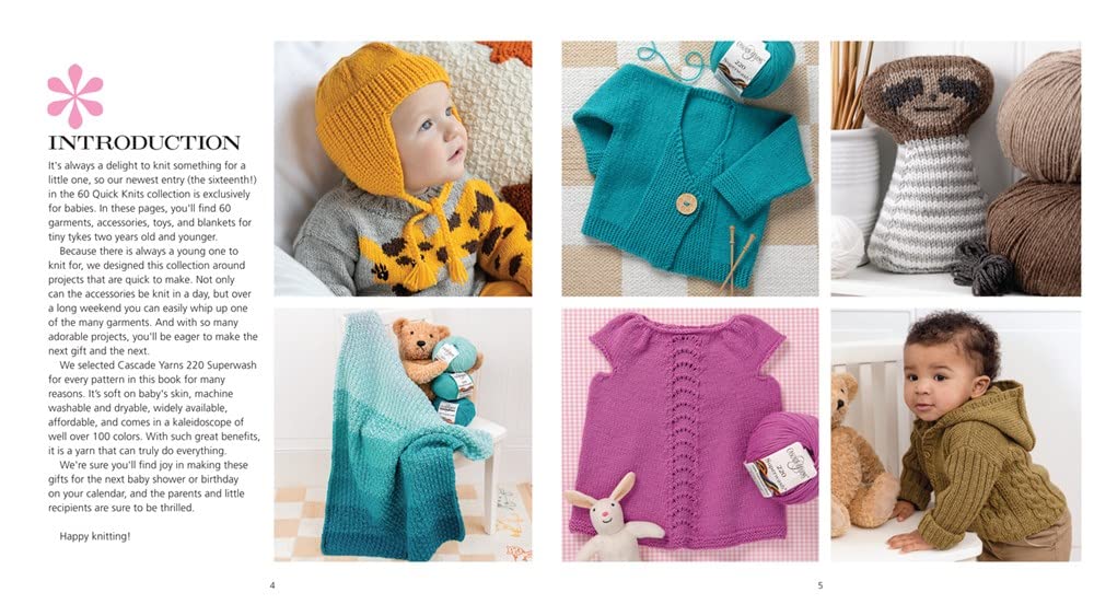 60 Quick Knit Gifts for Babies: Adorable Sweaters, Hats, Blankets, and More in 220 Superwash® from Cascade Yarns® (60 Quick Knits Collection) 60 Quick Knit Gifts for Babies: Adorable Sweaters, Hats, Blankets, and More in 220 Superwash® from Cascade Yarns® (60 Quick Knits Collection) Paperback