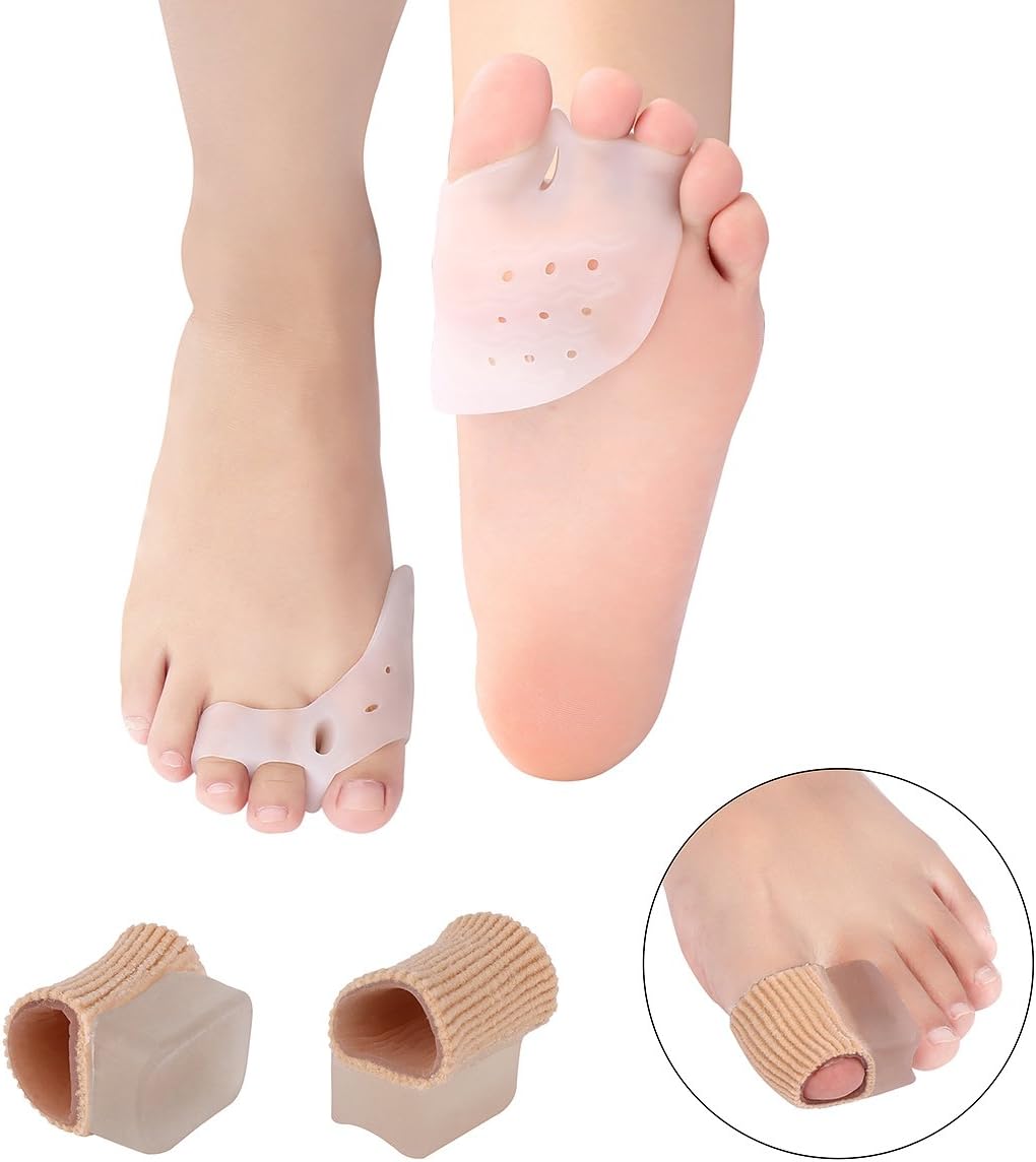Com-four Zehenspreizer, 2 Paar – Aus Soft Gel Silikon, Bei Hallux Valgus & Hammerzehen – Maße 8,5x3 Cm
