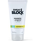 SweatBlock Antiperspirant Lotion for Hands &amp; Feet - CLINICAL STRENGTH for Men &amp; Women - Hyperhidrosis Aid to Stop Excessive Sweating - Reduces Foot Odor - Moisturizing w/ Aloe - Travel Size 1.69 fl oz
