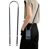 Foenor Magnetic Crossbody Strap for iPhone 17/Pro/Max/Air Phone Cases with Dual Lanyard Holes, Adjustable Neck Lanyard for Women & Men (Blue)
