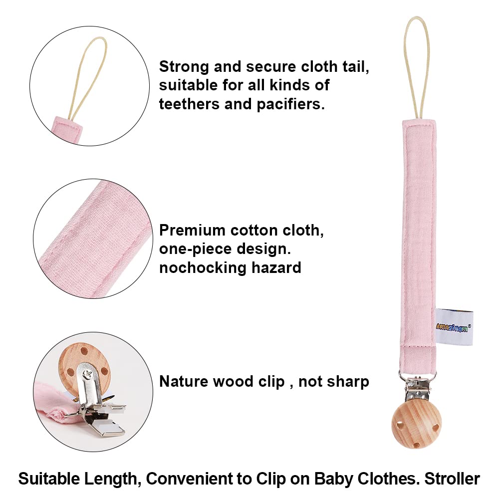 Baby Food Grade Silicone Tractor Car Teether Toy with Pacifier clip Holder,Teething Pain Relief Toys Gift Set for 3 Months+ Boys and Girls,Freezer Safe,BPA Free (Pink)