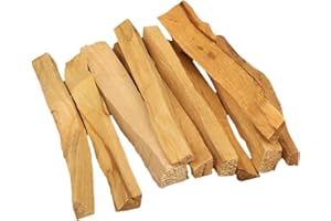 HAMPPLIES 10pcs Natural Holy Wood Incense Sticks Smudging Prayer Wood Sheets 2-4.5g Handcrafted Purifying
