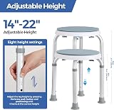 Panana 360° Swivel Shower Stool Aluminium Frame 7-Level Height Adjustable view 5
