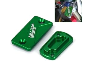 Motorcycle Front And Rear Brake Fluid Reservoir Cover CNC Cap Set Compatible To KX125 KX250 03-08 KX250F 04-18 KX250 19-20 KX