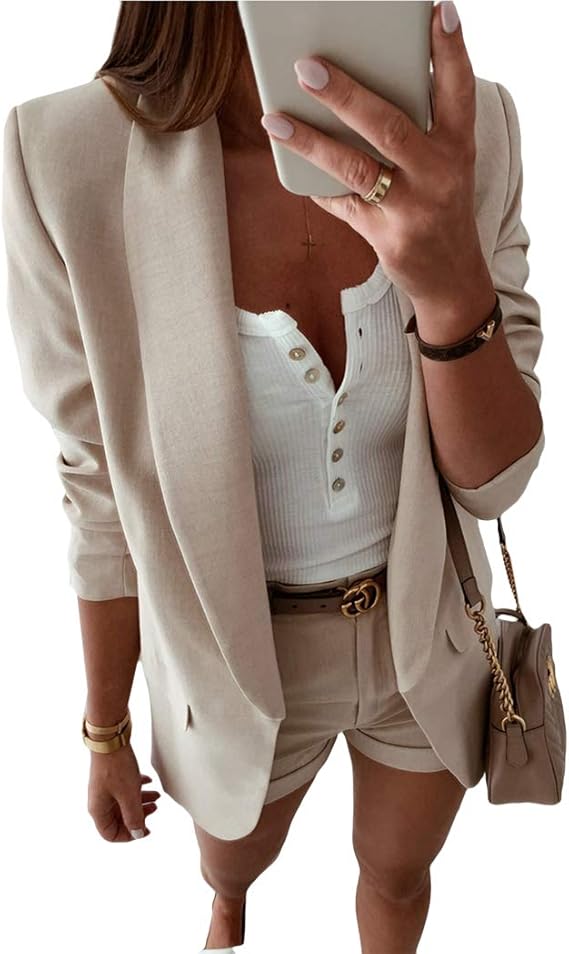 Amazon Mioim カーディガン レディース スーツ コート 薄手 ライトアウター フォーマル テーラード ジャケット 無地 オフィス 通勤 入学式 入園式 卒業式 コート ジャケット 通販
