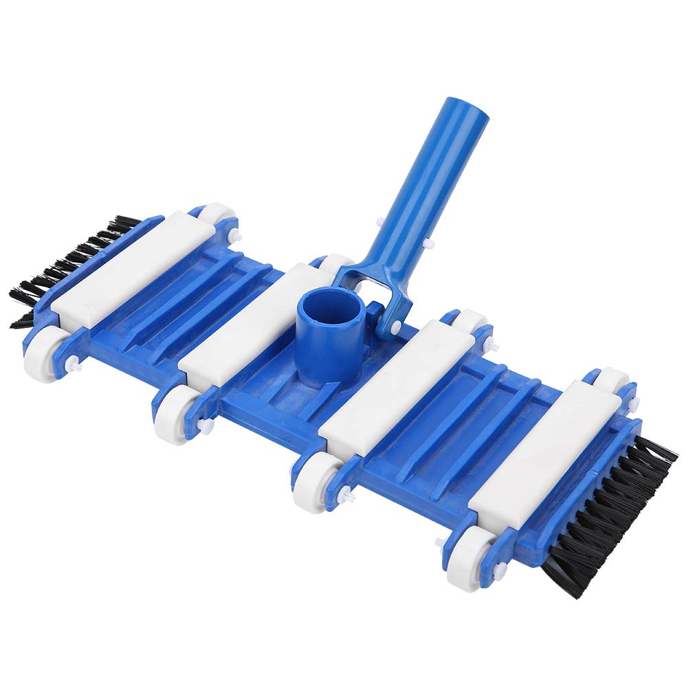 Ejoyous Pool Vacuum Head, Universal Swimming Pool Cleaner, 15inch Pond Vacuum Head with Wheels and Side Brushes, Heavy Duty Brush Cleaners Ponds Maintenance Kits for Inground Ground