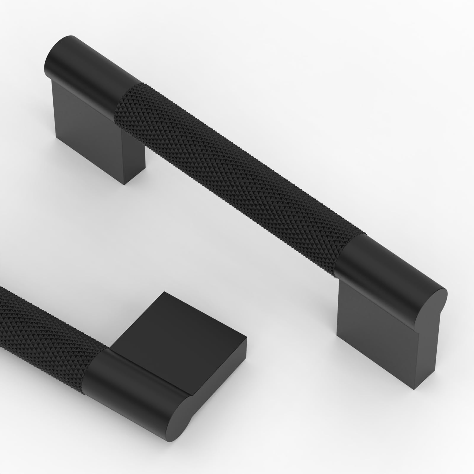 Photo 1 of Asidrama 10 Pack 3.75 Inch(96mm) Matte Black Knurled Kitchen Cabinet Handles, Cabinet Pulls Kitchen Cabinet Hardware for Cupboard Drawer Pulls