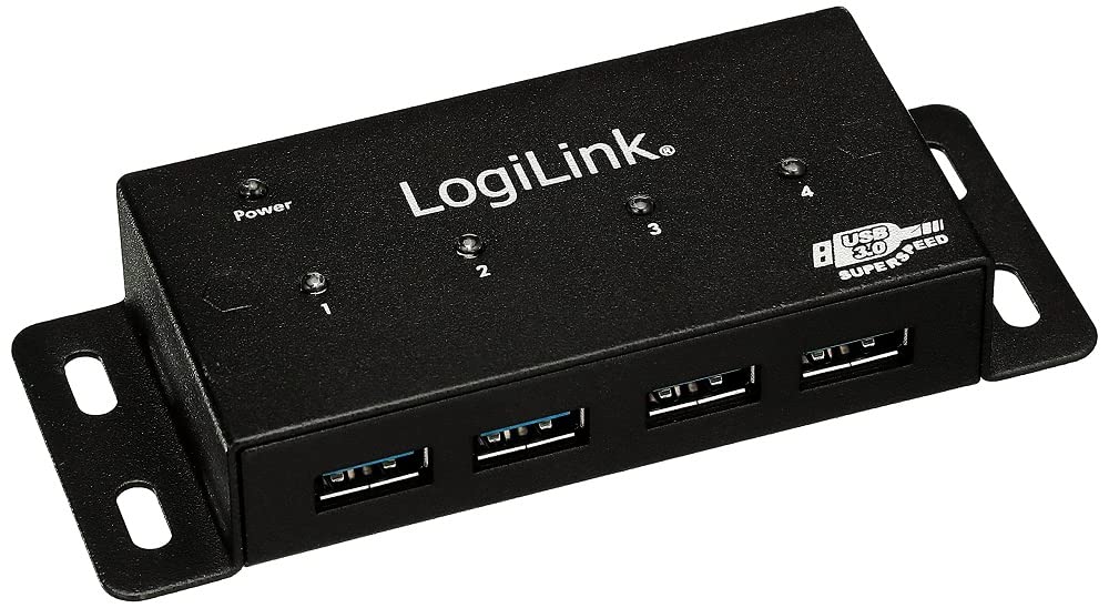LogiLink UA0149 USB 3.0 HUB 4-port, metal, incl. power display