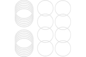 Framendino, 20 Pack 5 Inch Plastic Rings Hoops Ring Craft for Macrame Dream Catcher White