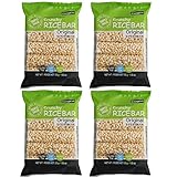Crunchy Puffed Rice Cracker Bar, Snack Roll Made from Real Rice Gluten Free, 5 Treats (Pack of 4) - Original Rice Flavor