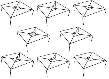 Shiyon Iron/Indoor, Outdoor - Square Gamla Stand Home, Garden, Balcony, Living Room Planter Stand, Flower Pot Stand, Plant Container Set/Size- 26x26x8cm (Pack of 8, Metal)