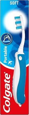 Lot de 4 brosses à dents portables pliables pour les voyages, brosse à dents pour adulte avec poils souples, lot de 4