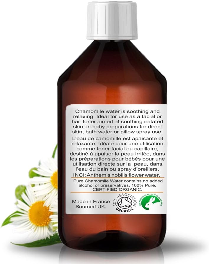 B.O.T. Cosmetics & Wellness - 100% Pure Organic Chamomile Hydrolat Floral Water 500 ml, Klar, 500 ml (Pack of 1) - Image 3