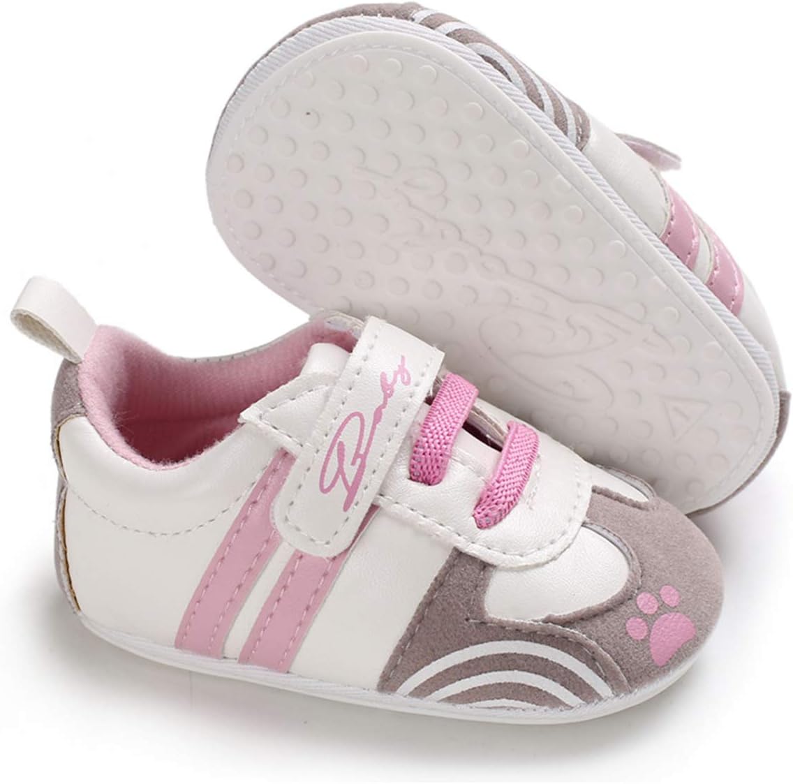 BENHERO Baby Boys Girls Canvas Toddler Sneaker Anti-Slip First Walkers Candy Shoes 0-24 Months 12 Colors