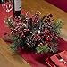 Nearly Natural 4654 Candleabrum Holiday, Red, 17.5x8.5x17.5