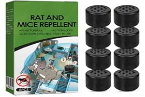 8Pcs Mice Rodent Repellent, Natural Peppermint Oil Mouse Repellent, Effective Rodent for Car Engine Cabinet Indoor Outdoor Ga